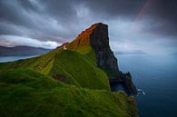 Lighthouse of Kallur, Faroe Islands by Sven Broeckx thumbnail