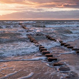 Sonnenuntergang vor Fischland-Darß-Zingst von t.ART