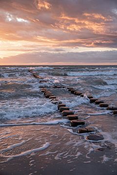 Zonsondergang bij Fischland-Darß-Zingst van t.ART