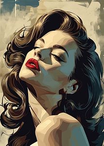 Femme aux lèvres rouges
