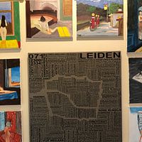 Photo de nos clients: Carte de Leiden par Stef van Campen, sur toile