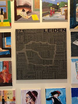 Kundenfoto: Karte von Leiden von Districto Prints