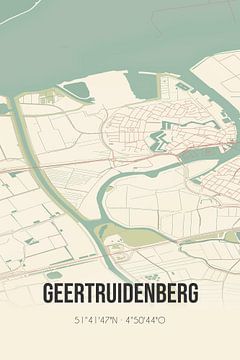 Vieille carte de Geertruidenberg (Brabant du Nord) sur Rezona