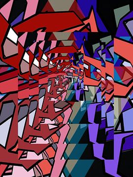 Tunnelvisie abstract van Susanne Seidel