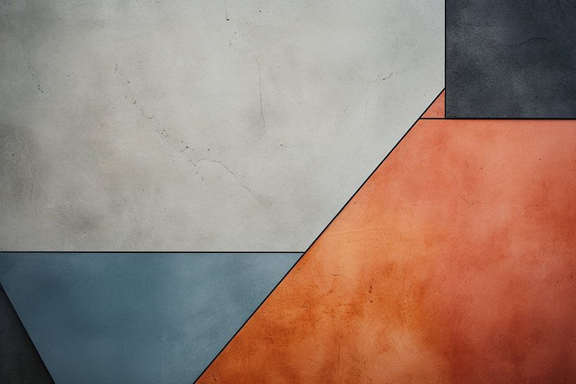 Grauer abstrakter Minimalismus von Abstraktes Gemälde