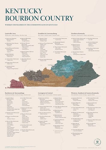 Kentucky Bourbon Country – Whisky Map