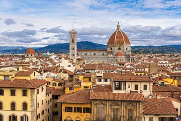 View over the old town of Florence in Italy