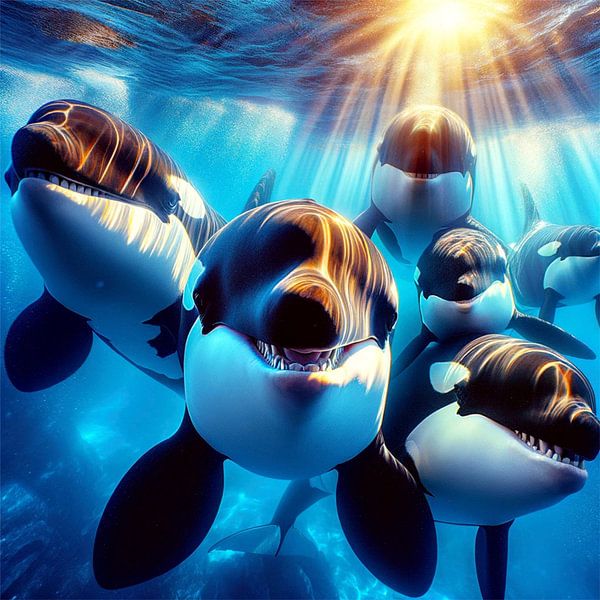 Group of Orcas von Eric Nagel