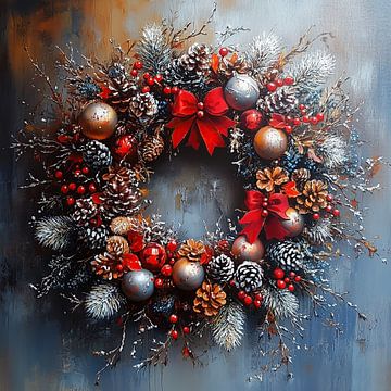 Christmas wreath | Christmas wreath by Abstract Painting