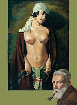 Peinture de nu de Hans Hassenteufels sur Paul Meijering