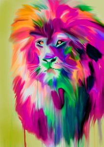 Lion Colourful von Felix von Altersheim