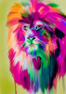 Lion coloré sur Felix von Altersheim
