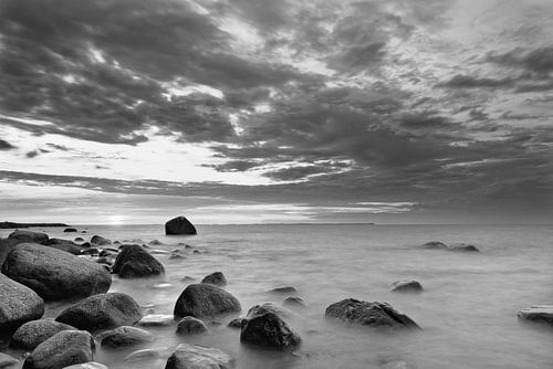 Sunset at the stone beach