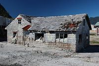 House in, the ghost town abandoned after a volcanic eruption, Chaitén, Chile