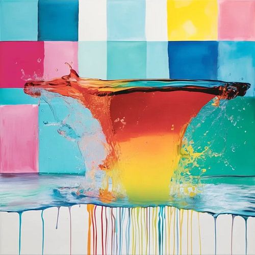 Abstract Walter Splash - Pastel colours J54