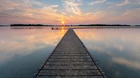 Long shutter time at the evening sun at the Veerse Meer