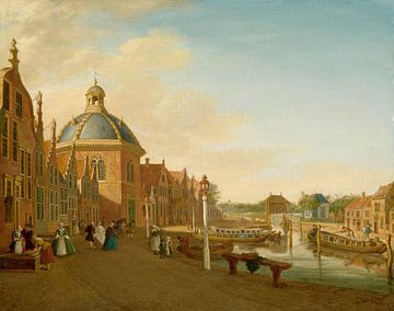 The Docking Basin in the Barge Canal in Leidschendam, Paulus Constantijn la Fargue