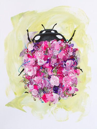 Little Lady 002 - van origineel schilderij van QEIMOY