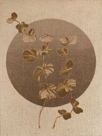 BoHo: Autumn leaves on linen