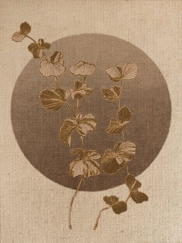 BoHo : Feuilles d'automne sur lin