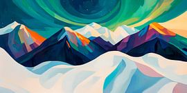 Berglandschaft Farbenpracht von Poster Art Shop