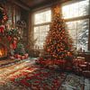 Cozy Christmas Living Room by robby akrim