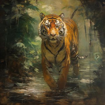 Tiger im Wald von TheXclusive Art