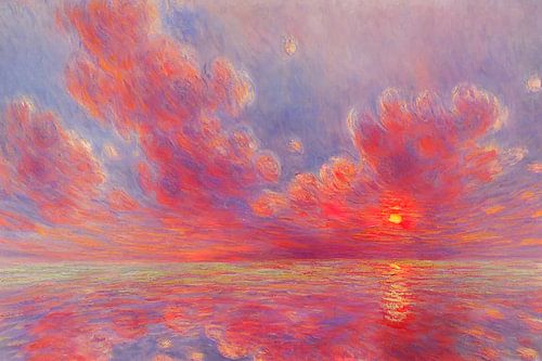 Un lever de soleil rose