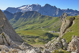 Berglandschaft am Marmolada Gletscher von Tomherkules