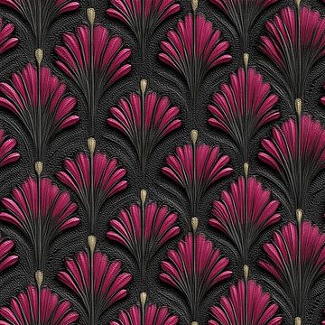 Bloemen Patroon Roze | Muur Behang van Karina Brouwer
