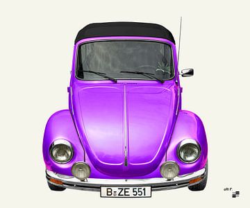 VW Beetle Convertible in Pink by aRi F. Huber