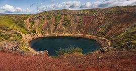 Panoramic view of Kerid Crater in Iceland by PhotoCluster