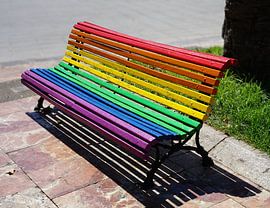 Rainbow bench by Elinena