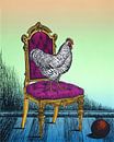 Rooster On Chair by Helmut Böhm thumbnail