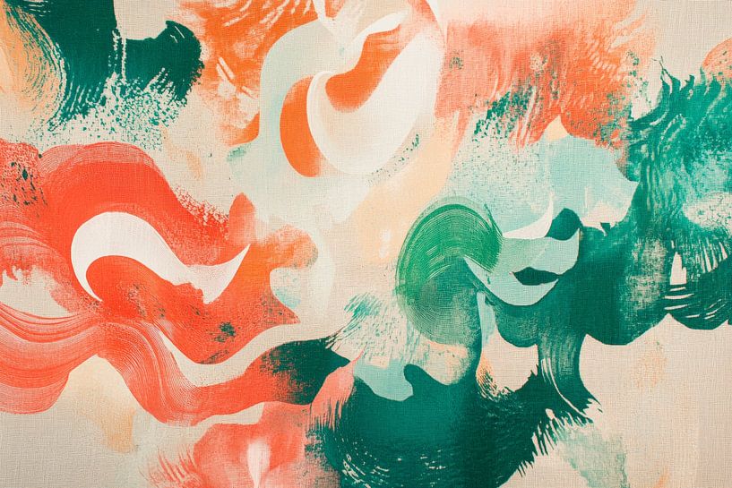 Coups de pinceau abstraits colorés par Poster Art Shop