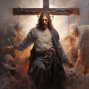 Crucifixion et résurrection de Jésus-Christ sur TheXclusive Art