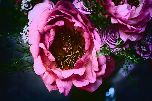 Boeket bloemen in zomerse kleuren