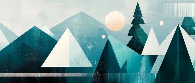 Mountains and forest by Poster Art Shop