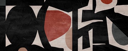 Abstract organic geometric art in earth tones
