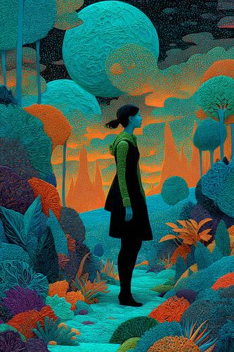 Kunst met kleur portret