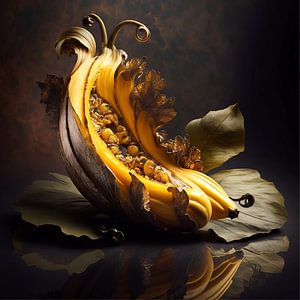 Banaan met maïs van Carla van Zomeren