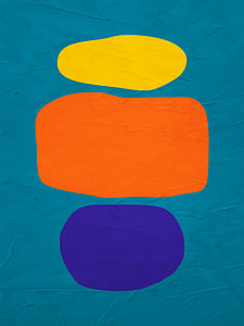 Bunte geometrische organische abstrakte Kunst
