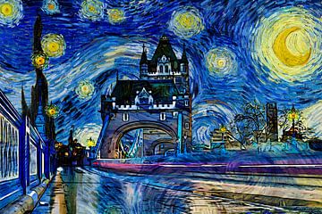 A London Starry Night van Arjen Roos