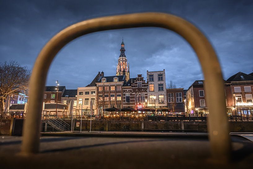 Breda, Hafen im Abendlicht von Andre Gerbens