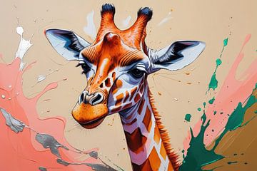 Abstract giraffe in motion by Imperial Art House