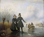 Porträt von Herrn und Frau Thijssen auf Eis, Jacobus Sörensen von Marieke de Koning Miniaturansicht