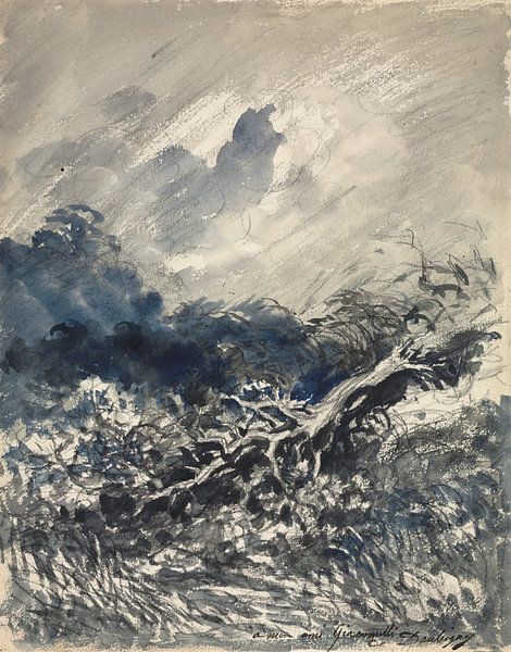 The Oak Tree and the Reed, Charles François Daubigny by Masterful Masters