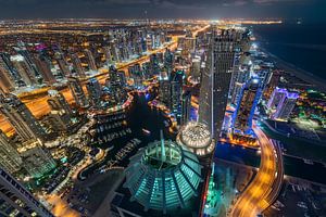 La marina de Dubaï vue d'en haut