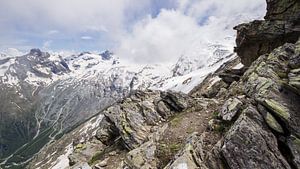 Hiking path in the Swiss Alps van André Hamerpagt