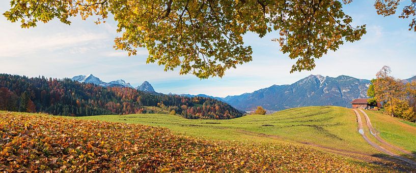panorama magnifique au-dessus de Garmisch, par SusaZoom